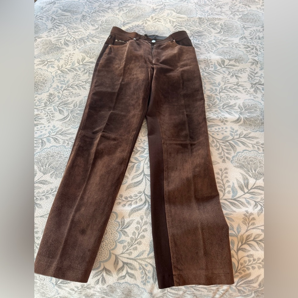 Votre Nom cotton and leather/suede jeans